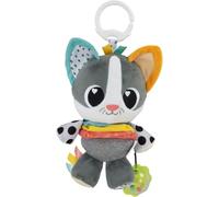 LAMAZE Millie the Cat, Clip and Go Baby Pram Toy with Multiple Textures, Rattle, Crinkle Ears, Satin Ribbons, Sensory Toys for Babies from 0+ Months