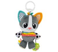LAMAZE Millie the Cat, Clip and Go Baby Pram Toy with Multiple Textures, Rattle, Crinkle Ears, Satin Ribbons, Sensory Toys for Babies from 0+ Months