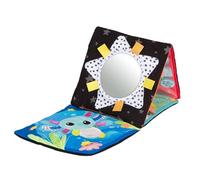 LAMAZE My First Friends Activity Mat, Double-Sided Tummy Time Play Mat, High Contrast & Colourful Animals, Satin Ribbons, Crinkle Ears, Mirror, Travel-Friendly, Supports Visual & Motor Milestones