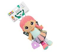 LAMAZE My Friend Flora Clip & Go, Baby Sensory Toy with Crinkle Sounds and Textures, Teether and Mirror, Stroller and Car Seat Attachment, Developmental Soft Toy for Infants, Suitable from Birth