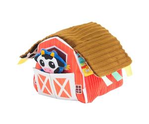 Lamaze P Moo Friendly Barn Sensory Educational Toy with Plush Toys and Soft Barn, High Contrast Patterns and Bright Colours, Farm Toy for Babies