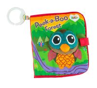 Lamaze Peek-A-Boo Forest Soft Baby Book - Clip-On Cloth Book - Washable Crinkling Fabric Pages for Sensory Play - Teething and Learning Toys for Babie