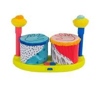 Lamaze Squeeze Beats First Drum Set, Musical Toy, Newborn Baby Toy, Sensory Toy for Babies with Colours, Babyshower Gift for New Parents, Develop