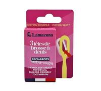 Lamazuna 3 x Extra Soft Toothbrush Heads Refill