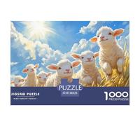 Lamb 1000 Pieces Jigsaw Puzzles For Adults Family Challenge Toys Stress Relieving Entertainment Cultivate The Spirit of Teamwork For Adults Gifts 38x26cm/1000pcs