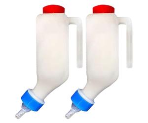 Lamb Bottle - Two Bottles for Lambs, Accessories for Pet Breeding with Scale and Handle for Goat Cow Sheep Puppy