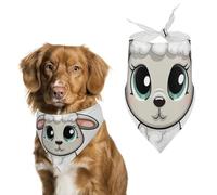 Lamb Dog Bandanas Adjustable Bib Party Pet Decorations Cute Dog Triangle Scarfs for Small Medium Puppy Cat Costume Accessory