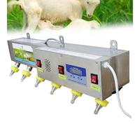 Lamb Drinker, Wall Mounted 6 Nipple Animal Feeder with Sound Simulation, Multi-Function Feeder Farm Drinking Equipment for Cattle, Sheep, Pigs