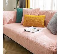 Lamb Faux Corner Sofa Cover, Non Slip Washable L Shape Sectional Sofa Slipcovers, Thick Couch Covers for Living Room (110x110cm,F)