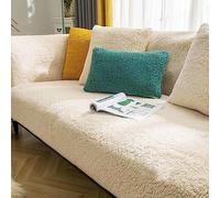 Lamb Faux Corner Sofa Cover, Non Slip Washable L Shape Sectional Sofa Slipcovers, Thick Couch Covers for Living Room (70x180cm,B)
