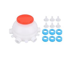 Lamb Feeder Bucket with 6 Nipples, 2.5L Piglet Feeding Bottle, Multi - Animal Milk Jug for Lambs Piglets Calves, Durable PP Nursing Bottle with Cover for Farm Use
