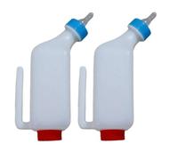 Lamb Feeding Bottle, 2pack 800ml Animal Lamb Milk Bottle with Scale and Handle, Animal Goat Milk Feeder Hangable Livestock Drink Bottles, Nursing Bottles for Feeding Dogs, Cow, Sheep and Goat Lambing