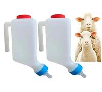 Lamb Feeding Bottle, 800ML Plastic Animal Lamb Milk Bottle, Goat Feeder Nursing Bottles For Feeding Dogs, Cow, Sheep And Lambing (2pcs)