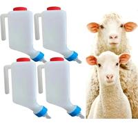Lamb Feeding Bottle, 800ML Plastic Animal Lamb Milk Bottle, Goat Feeder Nursing Bottles For Feeding Dogs, Cow, Sheep And Lambing (4pcs)