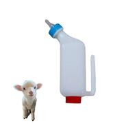Lamb Feeding Bottles with Caps Snap On Handles, Thickened Goat Milk Feeders with Silicone Pacifier, Hang Upside Down Nursing Bottle with Scale for Goat,Fawn, Piglet, Kitten, Puppy (800ml 1pack)