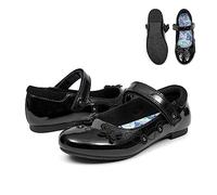 LAMB Girls School Shoes - Butterfly Mary Jane Shoes, Black - Durable, Scuff Resistant Patent PU - Children's Footwear Since 1887