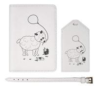 'Lamb Has A Birthday Party' Passport Cover & Luggage Tag Travel Set (PA00030336)