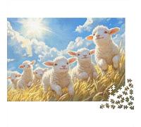 Lamb Jigsaw 1000 Piece The Wheat Field Under The Sunshine Decoration Puzzle Boys And Girls Gift High Difficulty Game Challenging Puzzles 1000pcs (75x50cm)