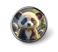 Lamb Metal Lapel Pin, Lightweight, Durable, Fashionable Round Badge for Shirts, T-Shirts, Jackets, Circular, Aluminum, no gemstone