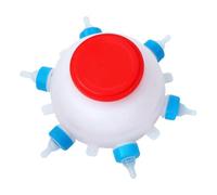 Lamb Milk Feeder - 2.5l Goat Milk Bucket Feedder Bowl | Goat Feeder - Convenient Farm Animal Dispenser, Calf Suckling Dispenser with Silicone Nipples 6 Pacifier Reusable Farm Accessories F