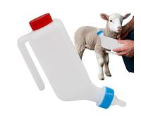 Lamb Milk Feeding Bottle - 800ml Nursing Bottle with Soft Silicone Nipple and Ergonomic Handle | Small Animal Breeding Tool 25.6 Cm Size for Goat Sheep Cow Puppy Young Animals Milk Feeding Care
