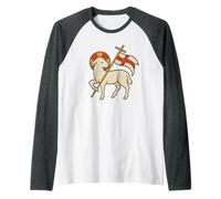 Lamb of God - Agnus Dei - Catholic Raglan Baseball Tee