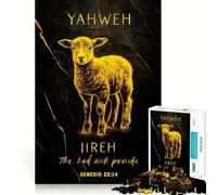 Lamb of God, Yahweh Jireh Jigsaw Puzzles for Teenagers 1000 Brain Think Precise Cut Real Challenge Art Piece (50x75cm)