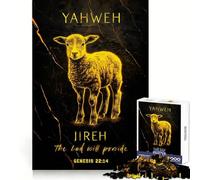 Lamb of God, Yahweh Jireh Jigsaw Puzzles for Teenagers 1000 Brain Think Precise Cut Real Challenge Art Piece (50x75cm)