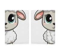 Lamb Passport Holder Cover PU Leather Waterproof Passport Case Travel Wallet with Credit Card Slots for Women Men, style, 20.3x13.8cm