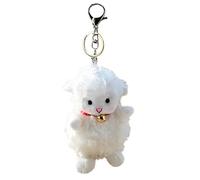 Lamb Plush Keychain -9cm Sheep Stuffed Animal, Cute Stuffed Toy White Sheep Bag Charm | Lamb Stuffes Animal Soft Keychain For Backpack Purse PP Cotton, Vivid Expression, Holiday Accessory