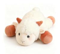 Lamb Plush Soft Toy, Simulation Lamb Plush Toy, Plush Lying Lamb Teddy, Plush Sheep Stuffed Animal, Sheep Hugging Pillow Gifts for Kids and Lovers in Birthday, Valentines, Christmas (33cm,White)