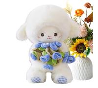 Lamb Plush Toy - Lamb Bouquet | Rose Bouquet With Lambs Plush Toy | Creative Magnetic Flower-Holding Lambs Doll, Transforms Into A Hat, Cute Birthday Gift For Girls