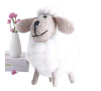 Lamb Plush Toy - Wool Felt, Lamb Figurine | Stuffed Animal, Handmade Felt Animal Figurine For Kids, Nursery Decor, Educational Play, Craft Display, And Gift Giving