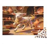 Lamb Pottery Workshop 1000 Piece Jigsaw Puzzle Paper Puzzle Game for Adults Artisan Studio Relaxing Focus Home Gift nan