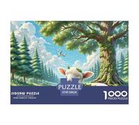 Lamb Resting Under Tree Thick Sturdy Cardboard Excellent Brain Game, Suitable for Improving Mental Flexibility And Focus 38x26cm/1000pcs