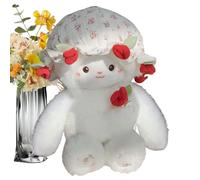 Lamb Stuffed Animal - 30cm Cute Cuddly Huggable Soft Doll, Lamb Plush Stuffed Animal | Rose Bouquet Transforms Into A Hat Plush Toy For Bedroom Living Room Couch Sofa Bed Car Children's Room