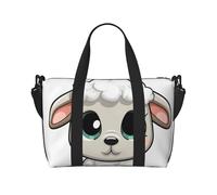 Lamb Travel Tote Bag Unisex, Water-Resistant Weekend Gym Bag, Large Capacity Adjustable Shoulder Strap Travel Bag