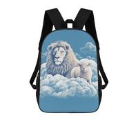 Lamb with A Lion On The Clouds Backpack Lightweight Casual Bookbag 17 Inch Work Business Backpacks Travel Daypack for Men Women