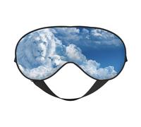Lamb with A Lion On The Clouds Double Sided Sleep Mask, Adjustable Blackout, Silk-Like Eye Mask for Sleeping,Travel, Soft, Breathable, Lightweight Comfortable Blindfold
