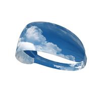 Lamb With A Lion On The Clouds Elastic Exercise Headband for Sports & Workouts