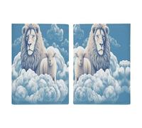 Lamb with A Lion On The Clouds Leather Passport Holder Covers Case Minimalist Passport Sleeve Travel Wallet Passport Book Holders for Women Men, style, 20.3x13.8cm