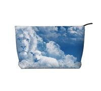 Lamb with A Lion On The Clouds Print Makeup Bag, Corduroy Cosmetic Bag Toiletry Bag, Multifunctional Travel Cosmetic Bag with Metal Zipper for Women Girls Gift