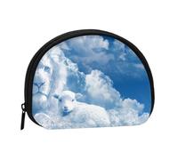 Lamb with A Lion On The Clouds Prints Coin Purse for Women Cute Small Change Wallet Mini Coin Purses Pouch with Zipper