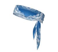 Lamb With A Lion On The Clouds Unisex Sports Head Tie - Double-Sided, Moisture-Wicking Workout Headband, Adjustable Knotted Band for Running, Yoga & Gym