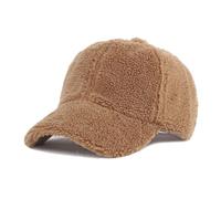 Lamb Wool Baseball Cap for Men Women, Winter Solid Color Warm Baseball Cap for Outdoor Travel (UK, Alpha, One Size, Khaki)