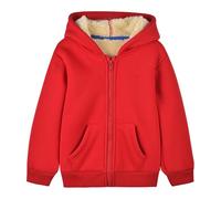 Lamb Wool Coat for Boys and Girls and Winter Children in Children with Foreign Atmosphere Thickened Warm Winter Coat Girls Medium (Red, 2-3 Years)