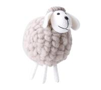 Lamb Wool Felt Sheep Plush Decor Mini Animal Ornament | Handmade Figurine Made From Natural Fiber For Display, Ideal Decoration For Hanging A Tree, A