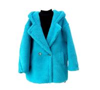 Lamb Wool Thicken Jacket Women Lady Sheep Shearling Warm Hooded Coat