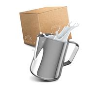 Lambda Coffee® Barista Milk Jug Stainless Steel (Classic (Stainless Steel), 900 ml
