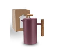 LAMBDA COFFEE Caldera Thermo French Press, Stainless Steel, Brave Red, 3 Sizes Available, Stainless Steel Coffee Maker, Coffee Maker, Coffee Press Red, 0.6 L (3 Cups)